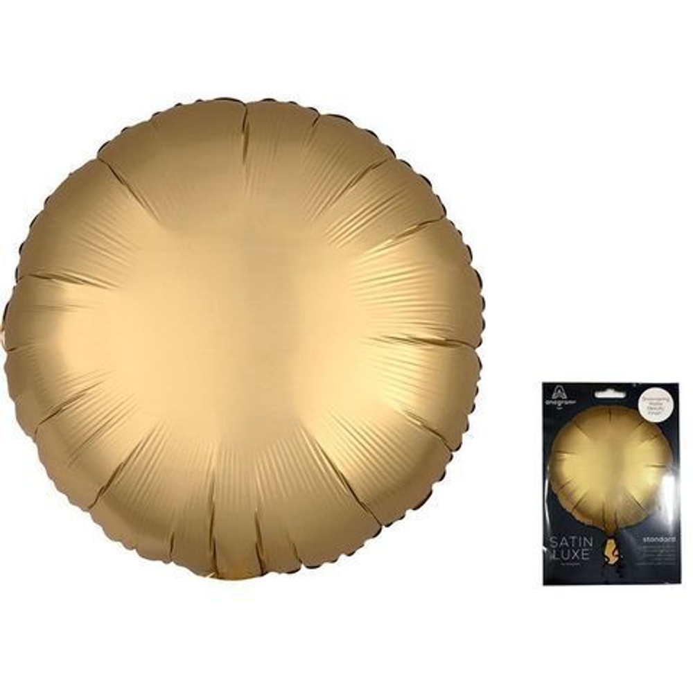 А 18"/46 см, Круг, Сатин, Золото, 1 шт.