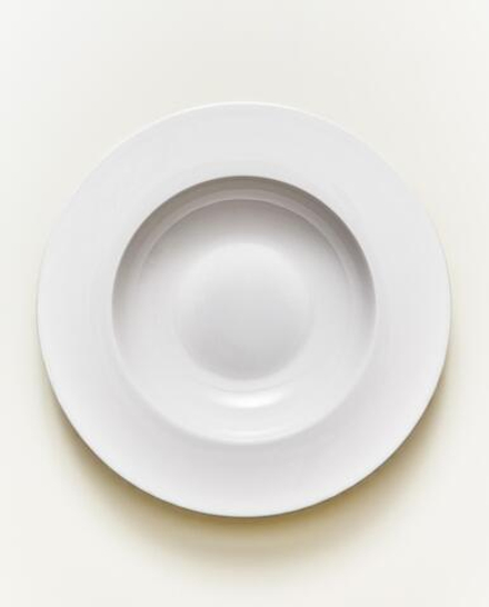Zara Home тарелка глубокая из костяного фарфора, цвет белый, 24 см