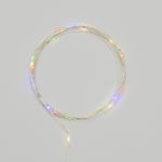 Гирлянда светодиодная Роса 2м, 20 LED, МУЛЬТИКОЛОР, IP20, тонкий батарейный блок, 2хCR2032 в комплек