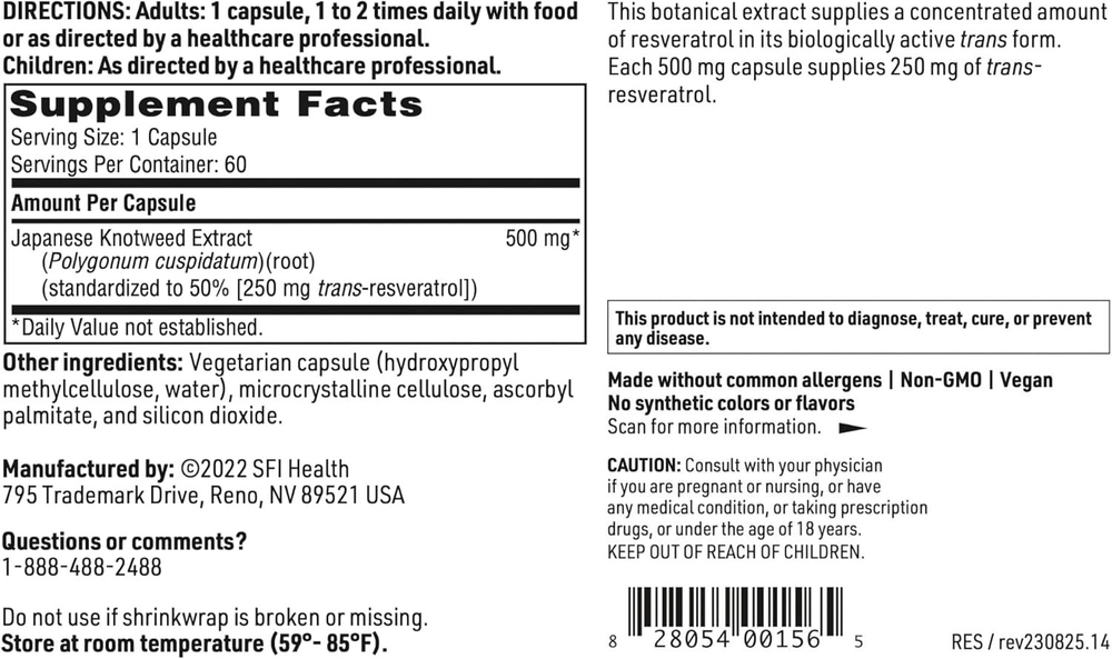 SFI/Klaire Labs - Resveragen - 60 capsules