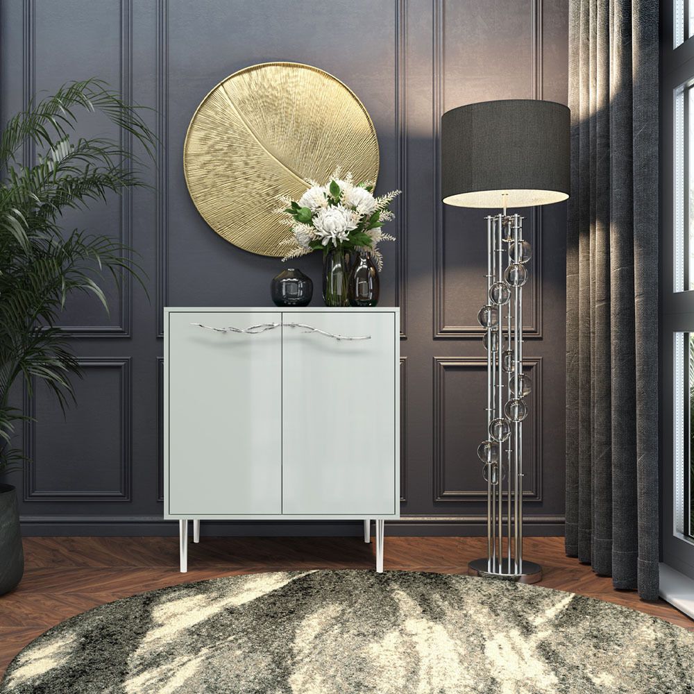 Комод Арт Колор Стайл Сильвер с 2 полками Серый Дым