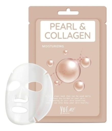 Маска для лица экстрактом жемчуга и коллагеном YU.R ME Pearl & Collagen Sheet Mask