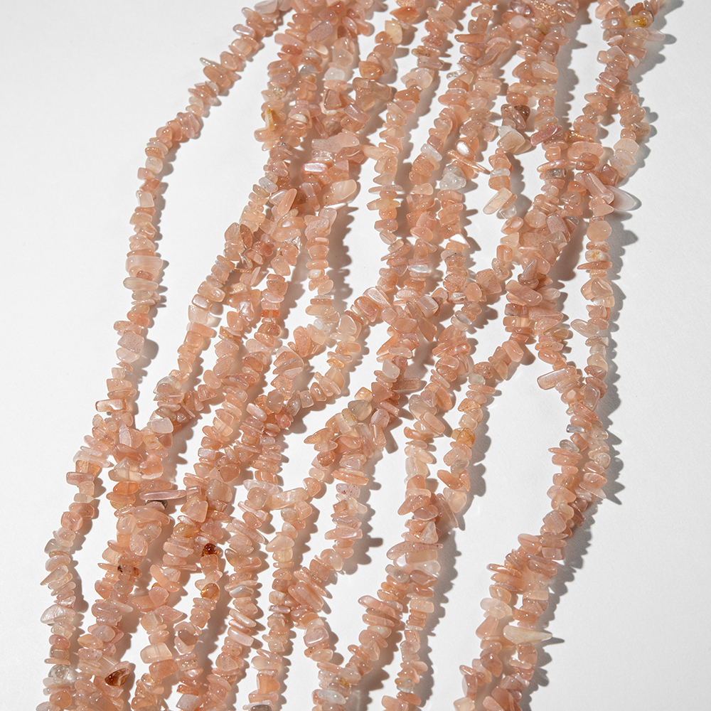 Солнечный камень (полевой шпат) натуральный, 4-10мм, фриформ