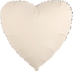 Шар (18''/46 см) Сердце, Кремовый Латте, Матовый, 1 шт., К088
