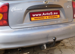 Фаркоп для Chevrolet Lanos седан 2004-2009, Daewoo Lanos седан 1997-2002 Тип шара: A. Нагрузки: 1000/75 кг, CV 01