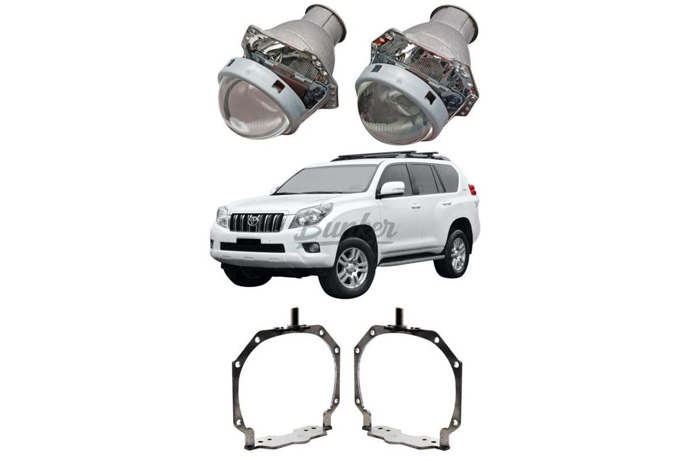 Готовый комплект для замены штатных линз с AFS Toyota Land Cruiser Prado 150 дорестайлинг 2009-2013
