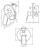 Встраиваемый смеситель AM.PM X-Joy F85A45000 Хром