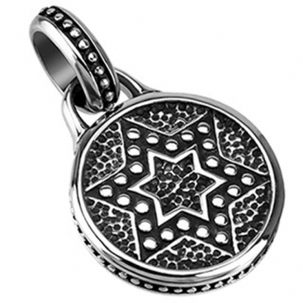 Кулон из стали "Шестиконечная звезда" SPIKES SSPQ-3482