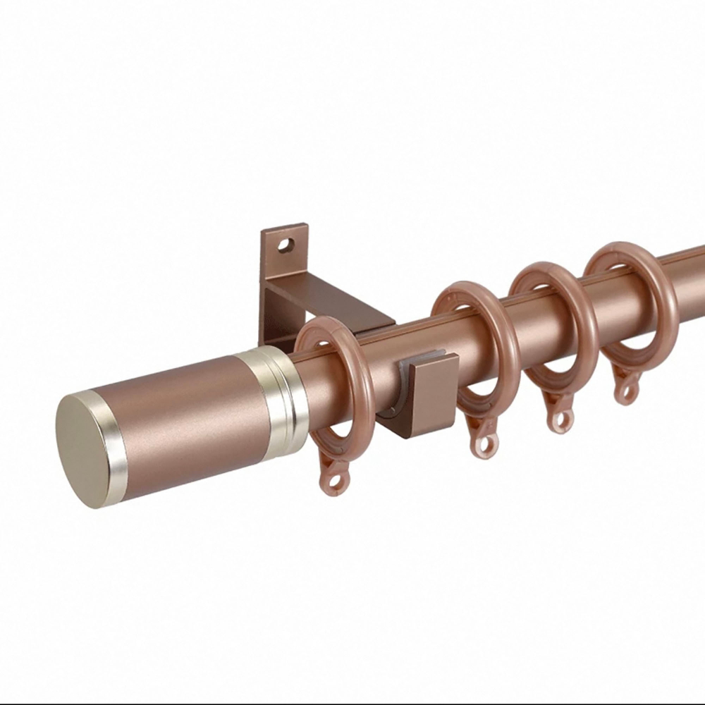 Карниз для штор настенный, алюминиевый, боковое крепление