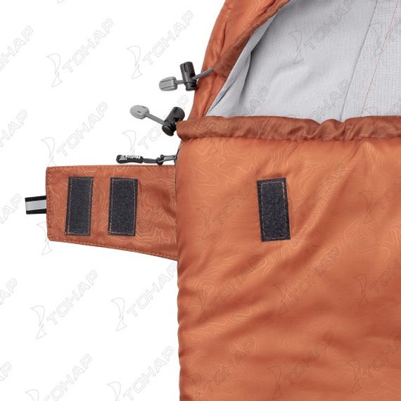 Спальный мешок TORO Wide 400R (220х90, правый, стратекс, оранжевый) (T-HS-SB-TW-400R) Helios