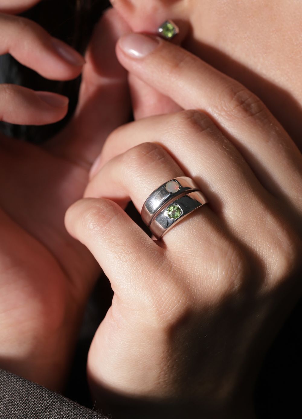 Кольцо Crystal Round с опалом