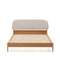 Кровать Octavia из ясеневой фанеры с белым мягким изголовьем 180x200 см