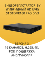 Видеорегистратор ST ST-XVR160 PRO D (версия 3) бу, 16 каналов, H.265, 4K, PoE, поддержка AHD/TVI/CVI/IP