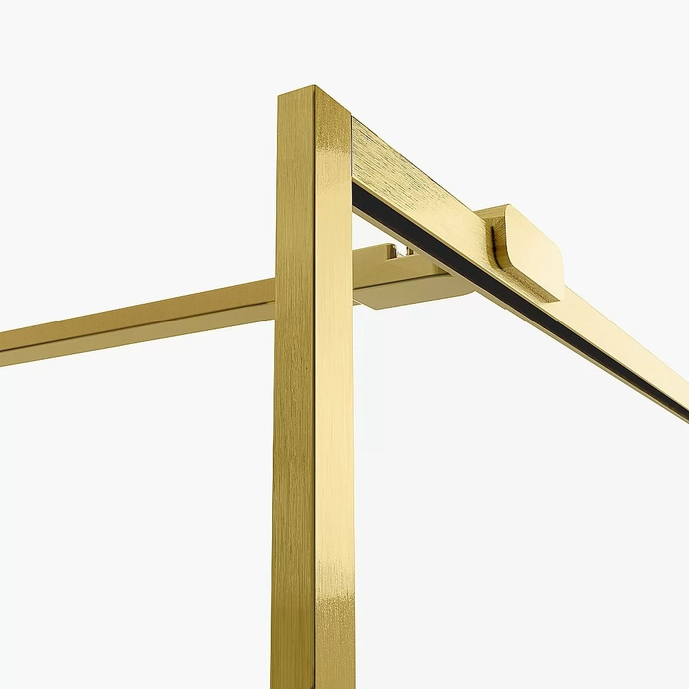 Душевое ограждение NEW TRENDY AVEXA GOLD BRUSHED EXK-3137 120 стекло прозрачное/профиль золото