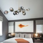 Люстра Bubble 9B brass/smoky