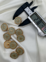 Пуговицы Шан. перламутровая эмаль с блестками