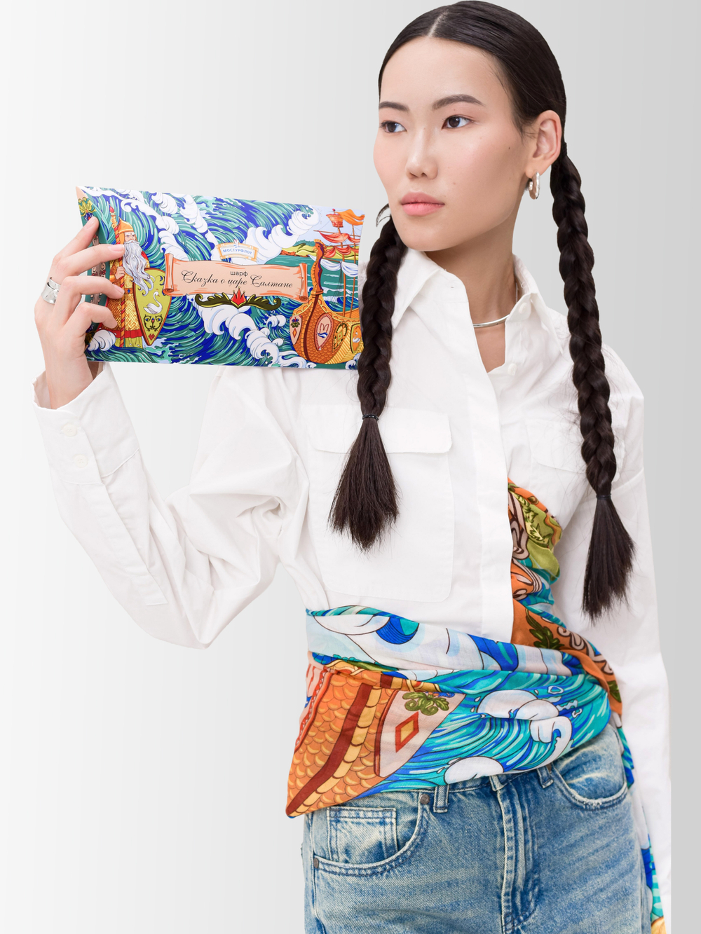 Шарф/ Палантин «Сказка о царе Салтане»