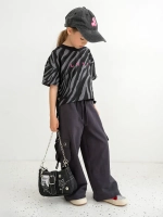 Футболка для девочки с принтом зебра