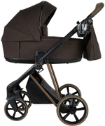 Детская коляска Roan Sol Vintage Luxury 2.0 3 в 1 с автокреслом Pituso Baesa Pro Black,Beige Canopy VIN 04/TC Turkish Coffe/Bronze/руч.Cappuccino