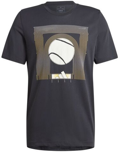 Мужская теннисная футболка Adidas Graphic Tennis T-Shirt - black
