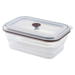 Контейнер для переноски и хранения силиконовый прямоугольный складной silikobox, 900 мл, темно-сливовый