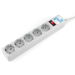 Сетевой фильтр 5 гн, 1.9 м, 3х0.75 мм², с/з, 2.2 кВт, Power Cube, 330019