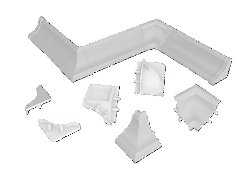 КА-01005491 Заглушки  к плинтусу Korner LB 15 20-15-4-600 (белый) (комплект) КДМ