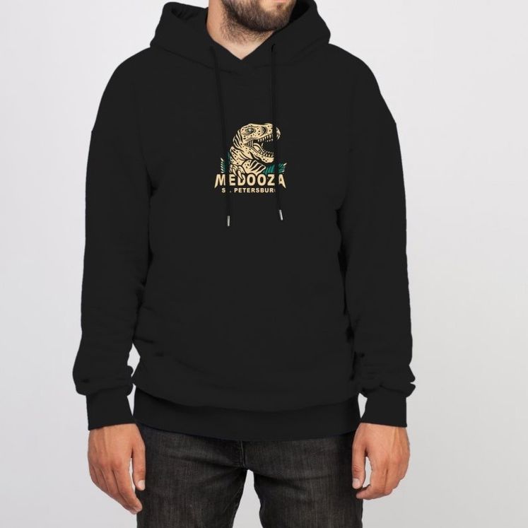 Худи MEDOOZA Dinosaur, черный