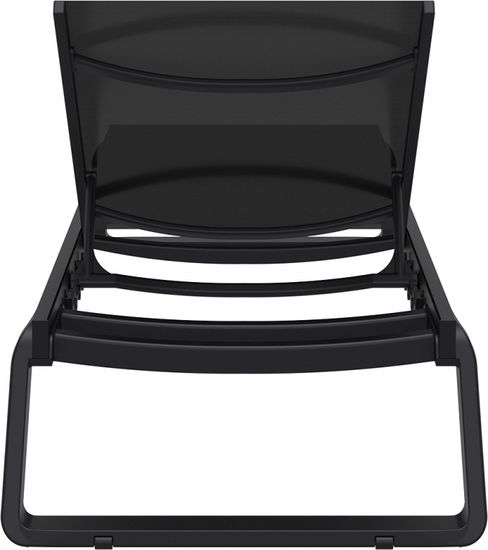 Шезлонг-лежак металлический черный Tropic Турция