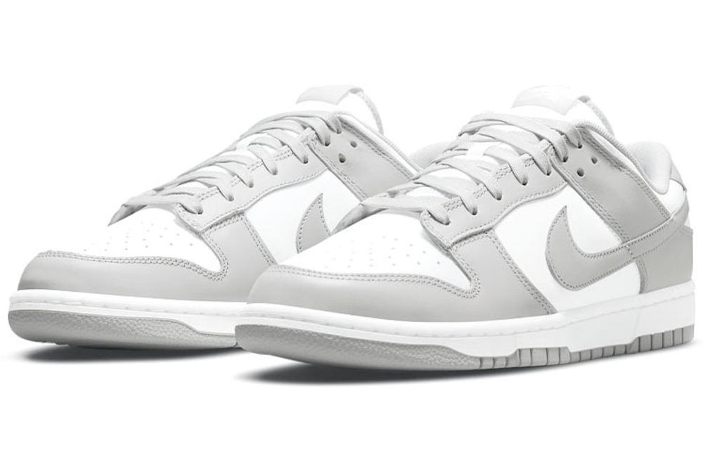 Nike Dunk Retro "Grey Fog" cowhide leather retro non-slip wear-resistant lightweight low-top sneakers men's gray