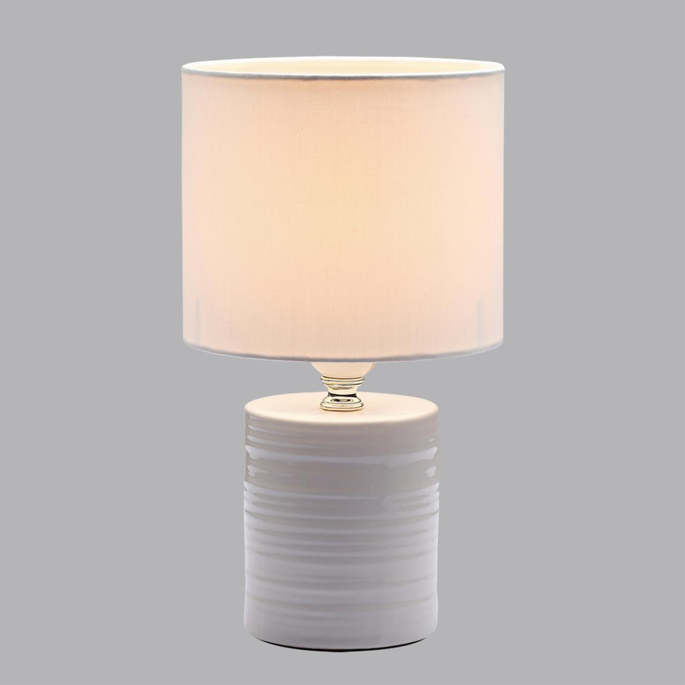 8144/1T MODERNI LN25 000 белый, керамика/текстиль Настольная лампа Е27 1*60W 220V TUALA