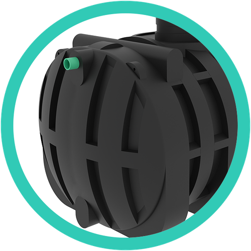 Емкость подземная пищевая Мультпласт ДПВ1500 1500 л. горизонтальная (110x110x283см;75кг;зеленый) - арт.555434.58