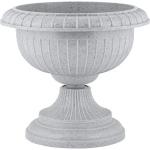 Вазон на ножке большой D 395 мм, светлый камень