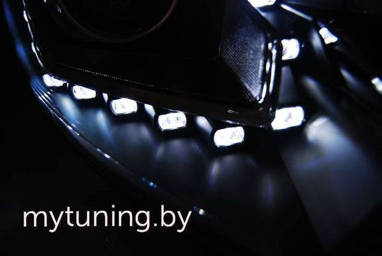 Передние фары Ford Focus 3 daylight black