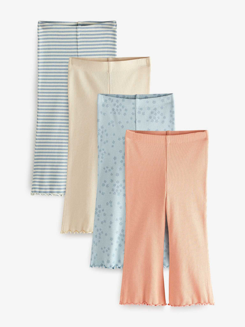 Легинсы для девочки Next E65-368, 4 шт., Бежевый, Голубой