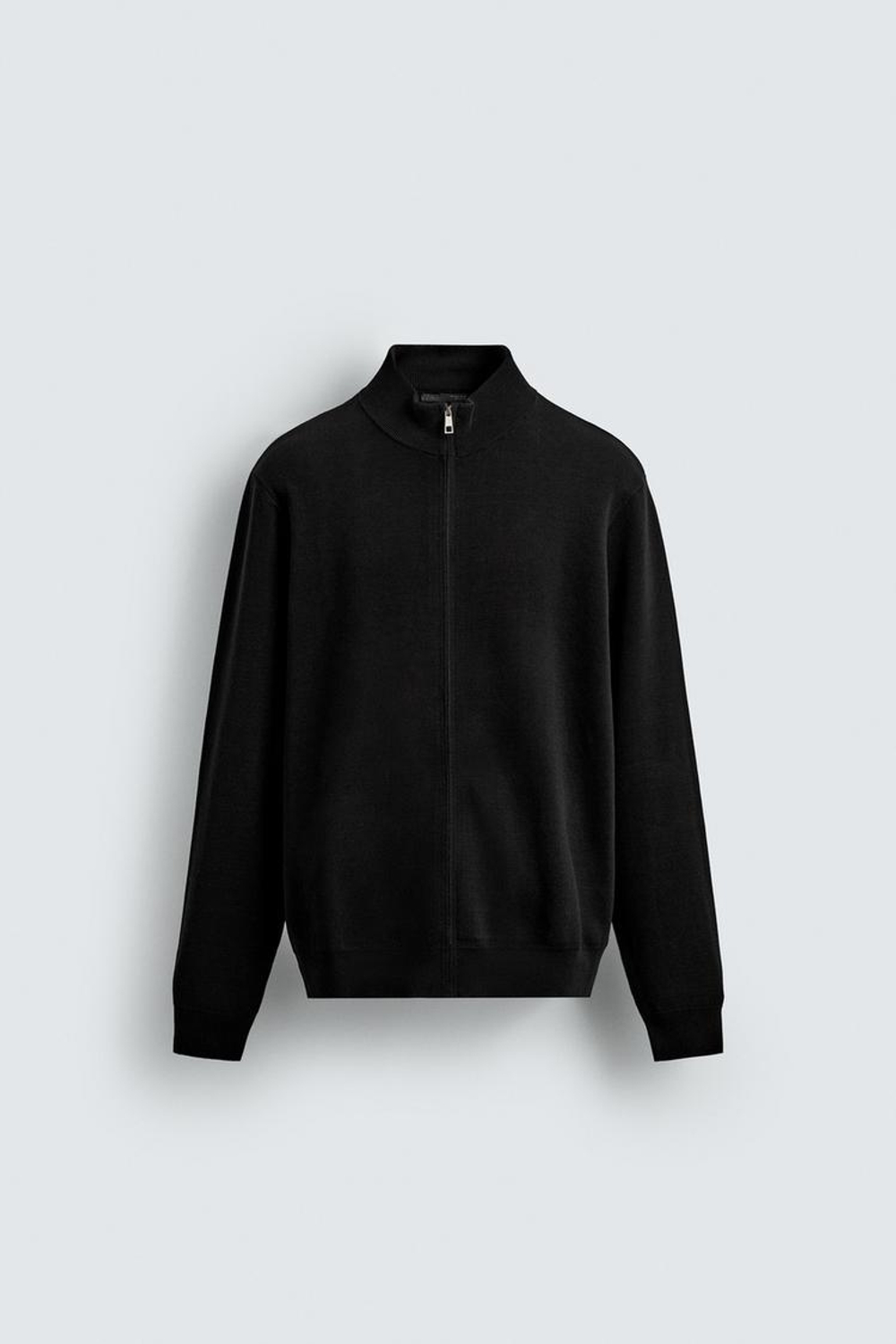 ZARA ХЛОПКОВЫЙ КАРДИГАН, ЧЕРНЫЙ