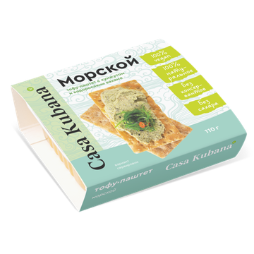 Тофу-паштет с кунжутом и водорослями вакаме "Морской", Casa Kubana, 110г