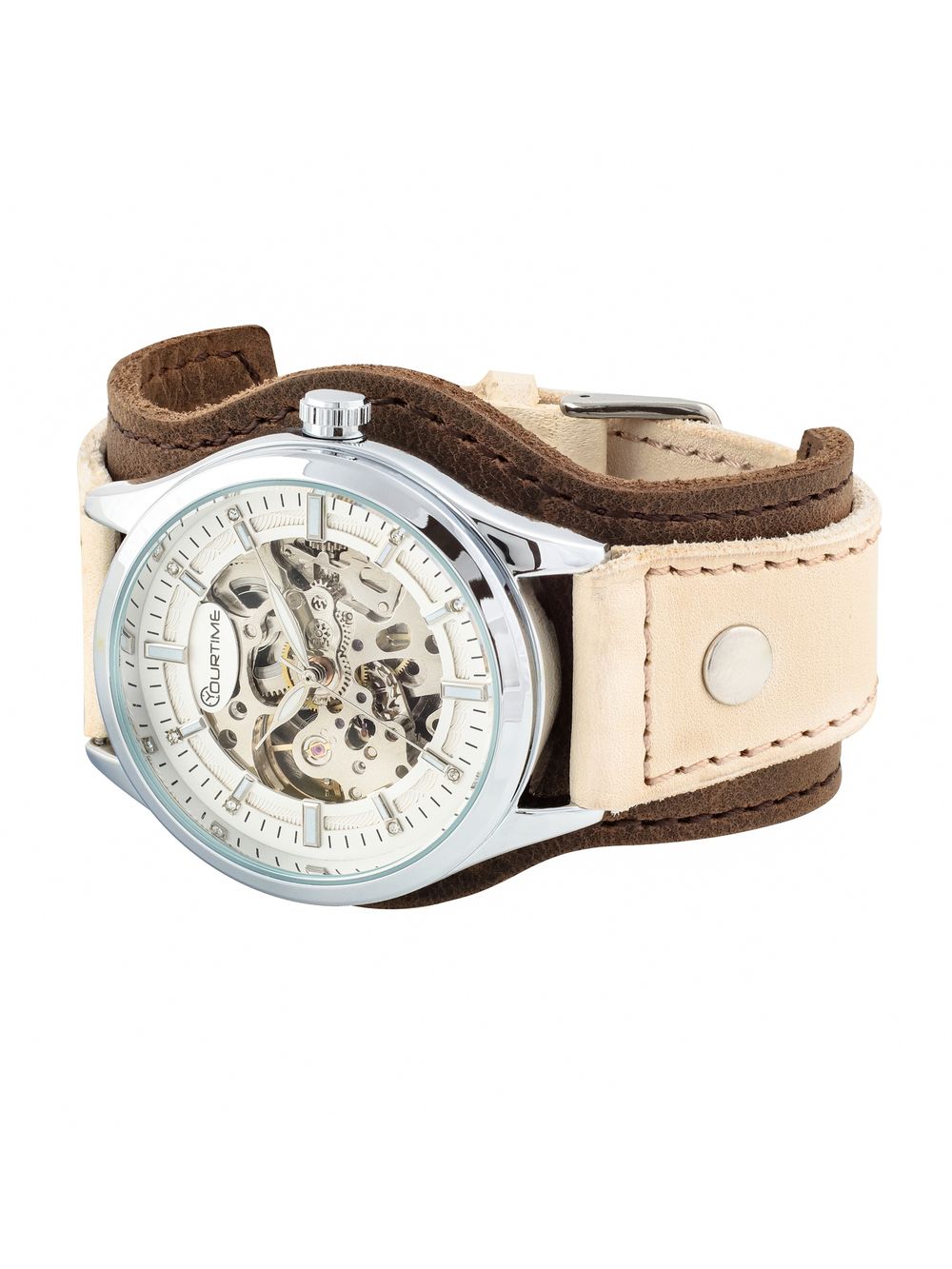 Часы скелетоны мужские механические Prague YOURTIME