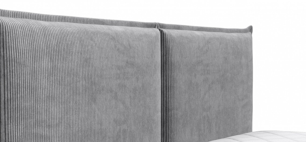 Кровать ЛЕО 160 Вельвет Корд серый