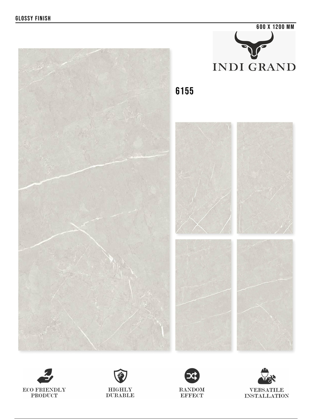 Керамогранит glossy №2 60х120, 6155