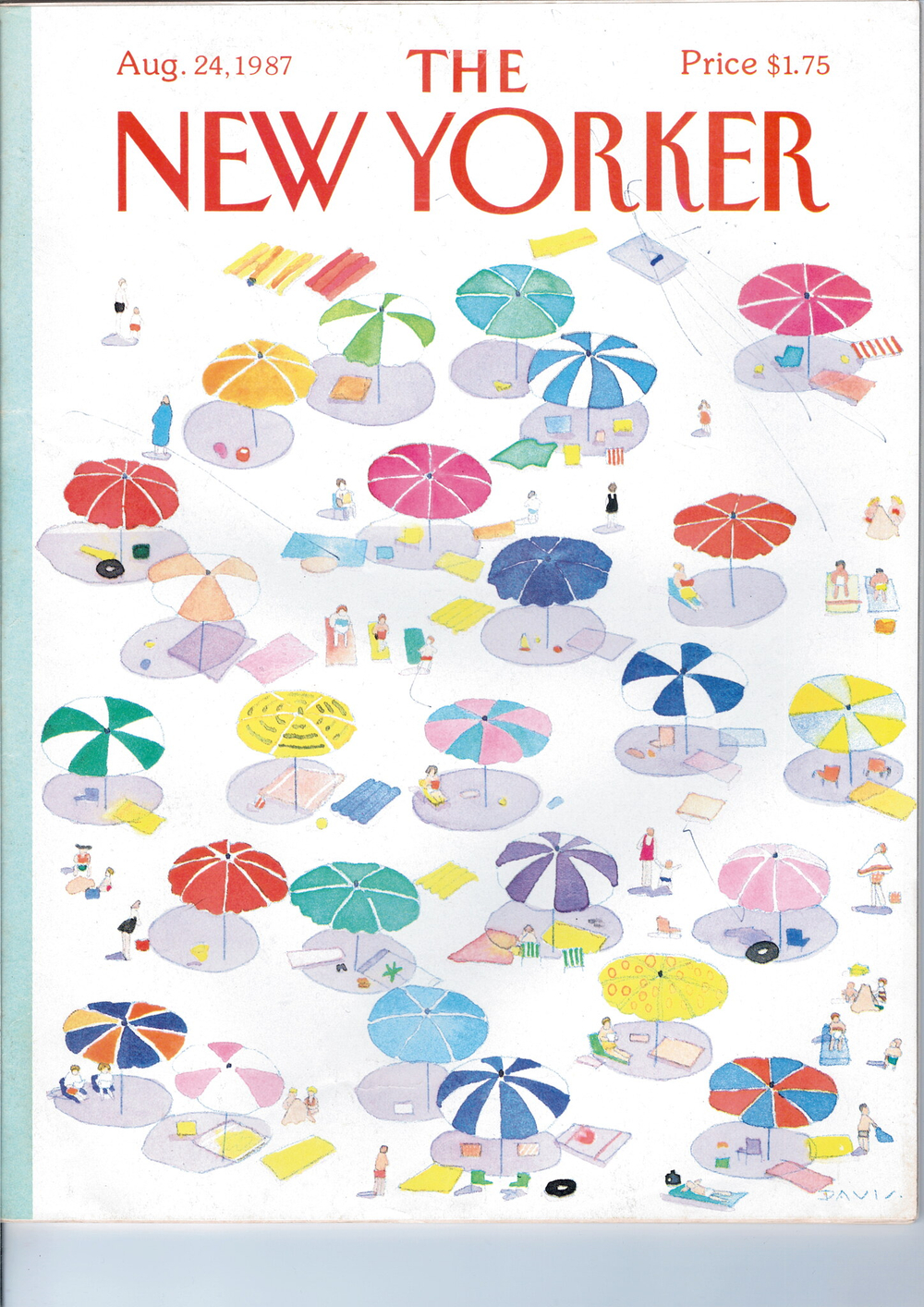 Журнал The New Yorker 24-08-1987, поврежденный