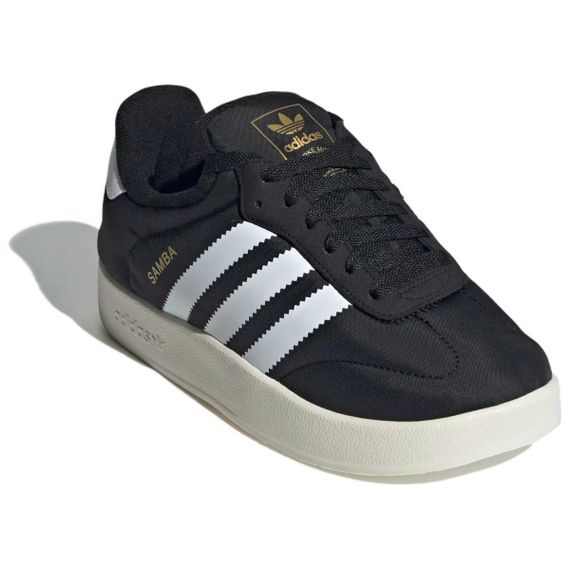 Кроссовки adidas originals Samba для скейтборда Низкие черные/Белый белый/Серый белый Унисекс