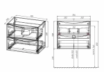 Тумба с раковиной Vincea Mia Slim 700 V.Oak