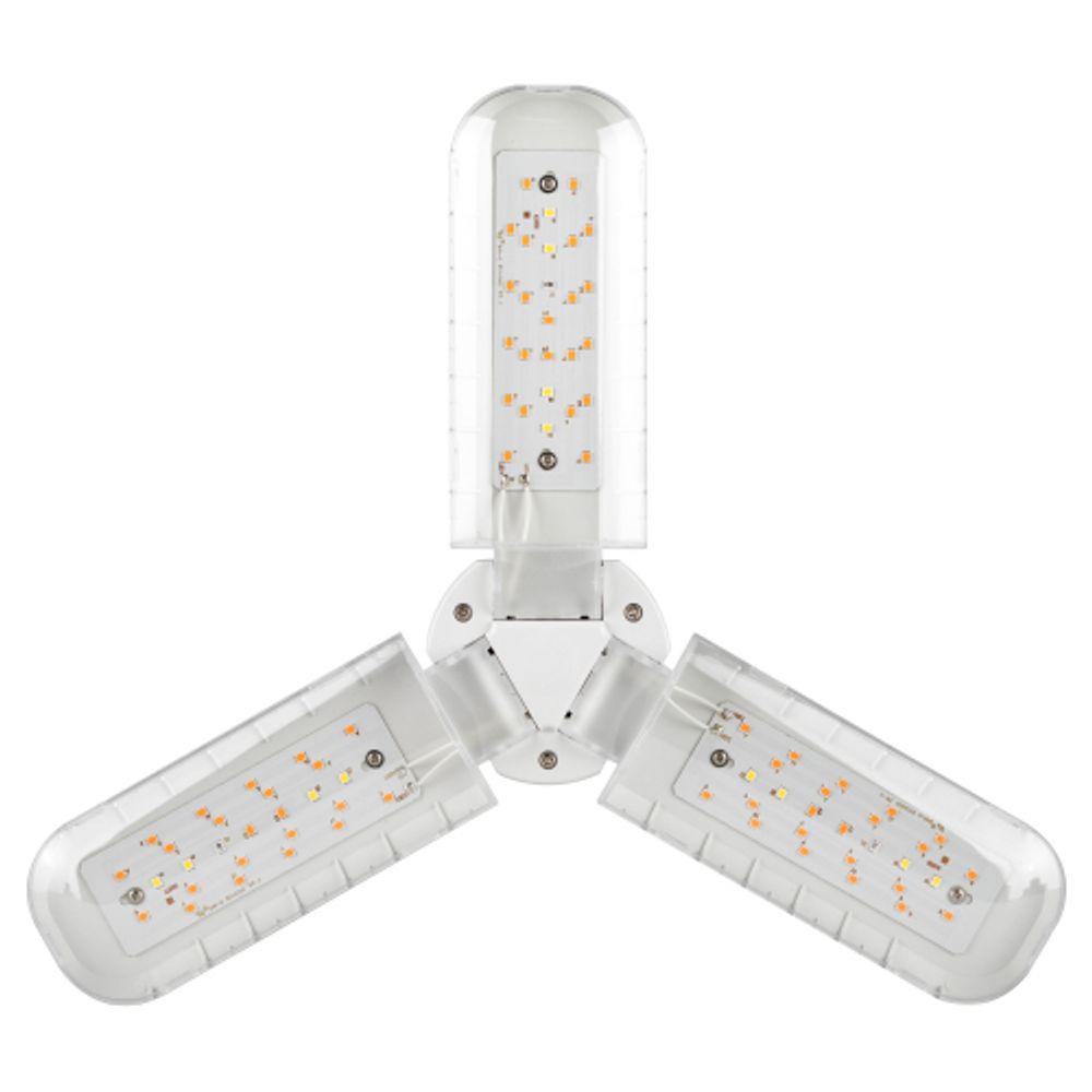 Фитолампа для растений светодиодная ЭРА GREEN LINE ФИТО-30W-PL-E27-GR 3-х лепестковая красно-синего спектра 30 Вт Е27