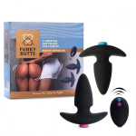 Набор из двух черных анальных плагов для пары Feelz Toys Funky Butts