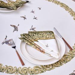 НАБОР САЛФЕТОК ИЗ 2-Х ШТ "ОХОТА" 40Х40СМ, ТВИЛ, 100% ХЛОПОК, ЛИСА