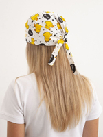 Шапочка медицинская, принт "Уточки", белая