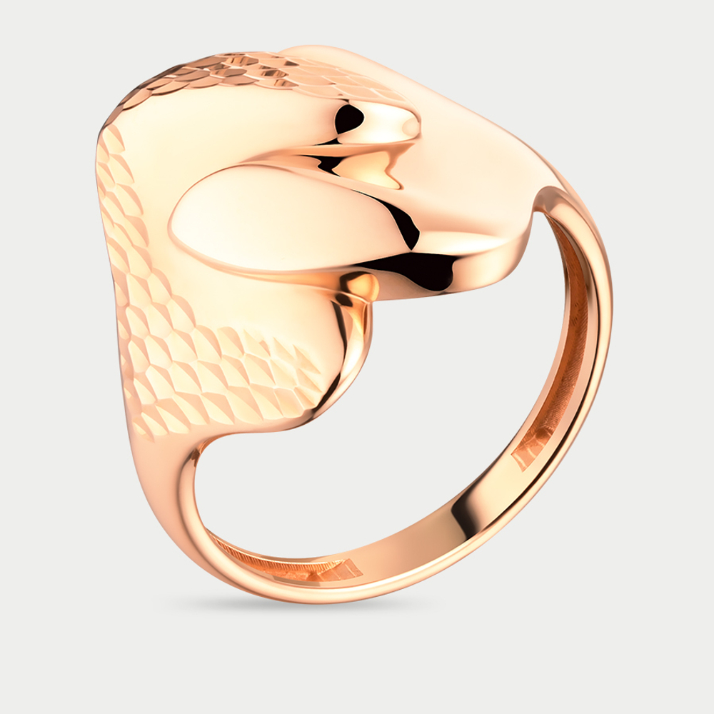 Кольцо женское из розового золота 585 пробы без вставок (арт. 121-2147)
