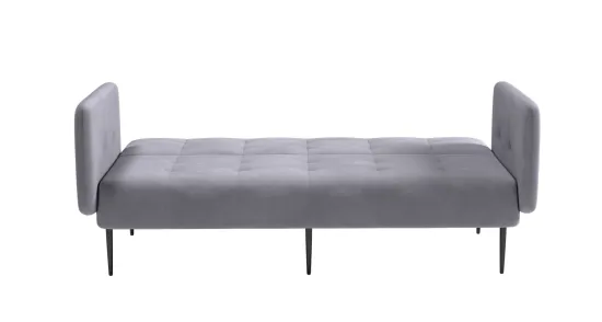 Monaco диван-кровать с подлокотниками трехместный бархат серый 03