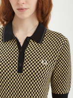 Мужкое Поло Chequerboard Knitted Shirt